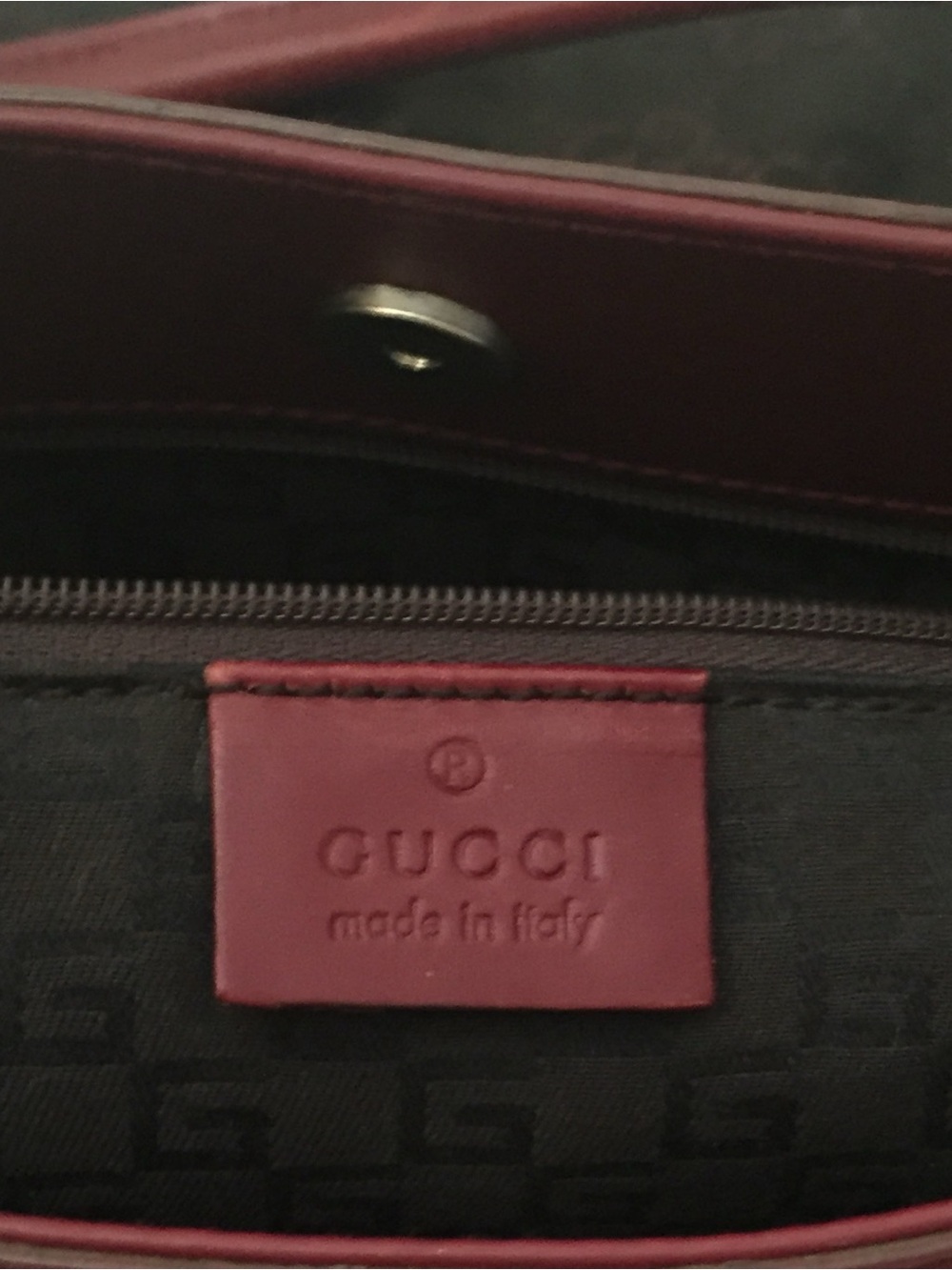 Authentic Gucci Burgundy Leather Shoulder Bag — Made in Italy - Picture 9 of 14
